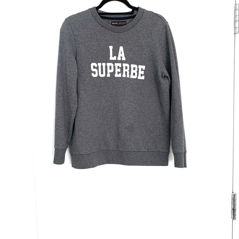 Madewell x Sezane Collab - LA SUPERBE Gray Sweatshirt